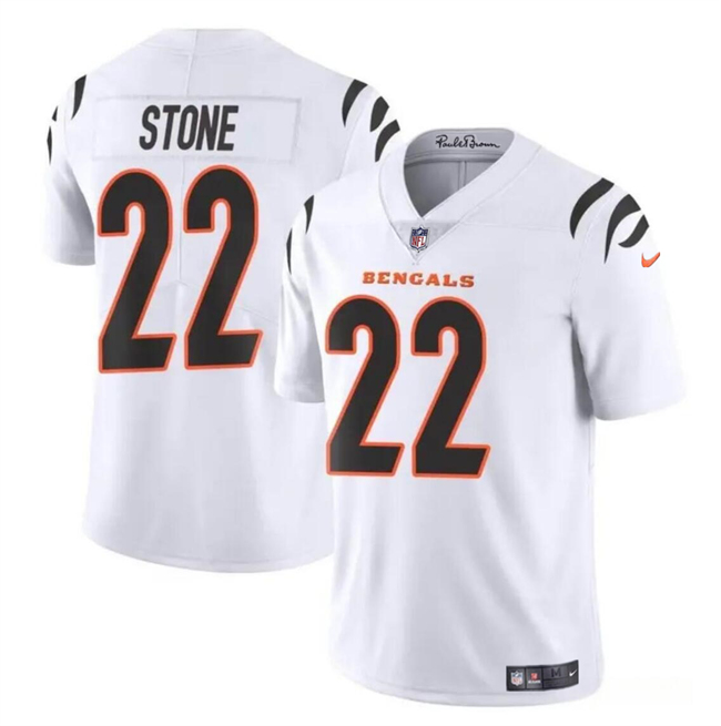 Personalized Youth Cincinnati Bengals #22 Geno Stone White Untouchable Limited Stitched Jersey