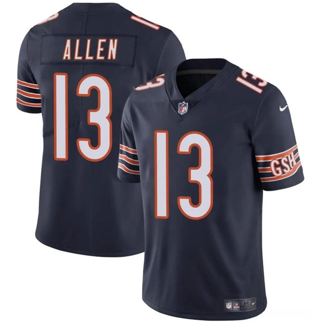 Personalized Youth Chicago Bears #13 Keenan Allen Navy Stitched Football Jersey