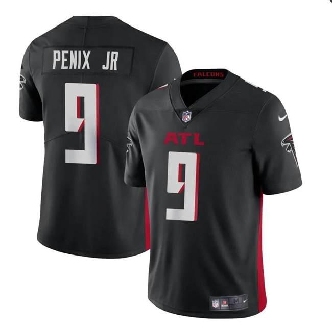 Personalized Youth Atlanta Falcons #9 Michael Penix Jr Black 2024 Draft Untouchable Limited Stitched Football Jersey