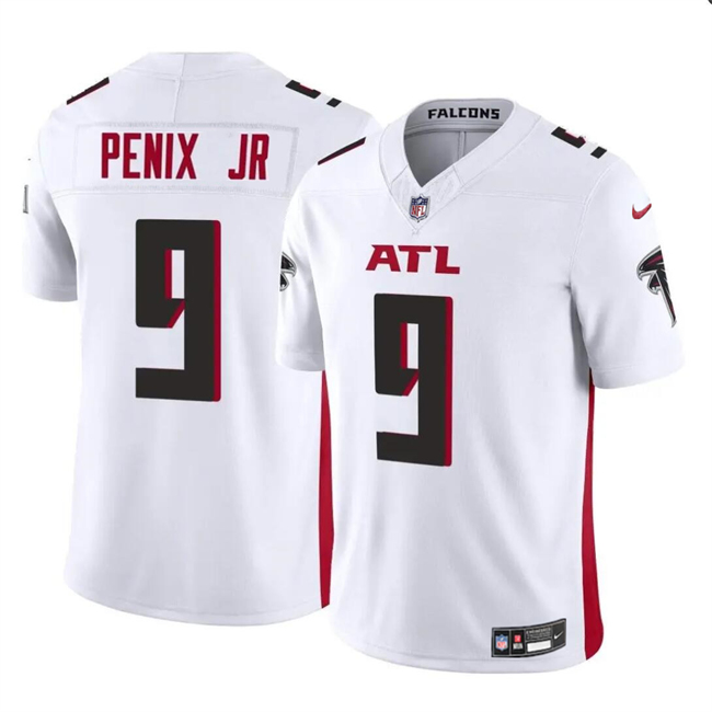 Personalized Youth Atlanta Falcons #9 Michael Penix Jr White 2024 Draft F.U.S.E Untouchable Limited Stitched Football Jersey
