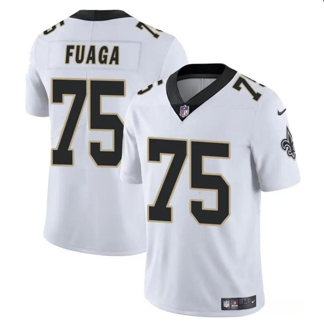 Personalized Men’s New Orleans Saints #75 Taliese Fuaga White 2024 Draft Limited Stitched Football Jersey