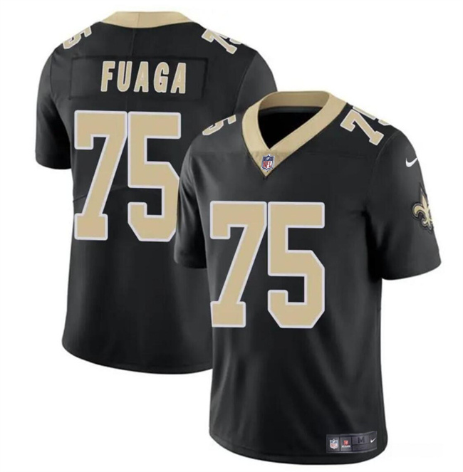 Personalized Men’s New Orleans Saints #75 Taliese Fuaga Black 2024 Draft2024 Draft Limited Stitched Football Jersey