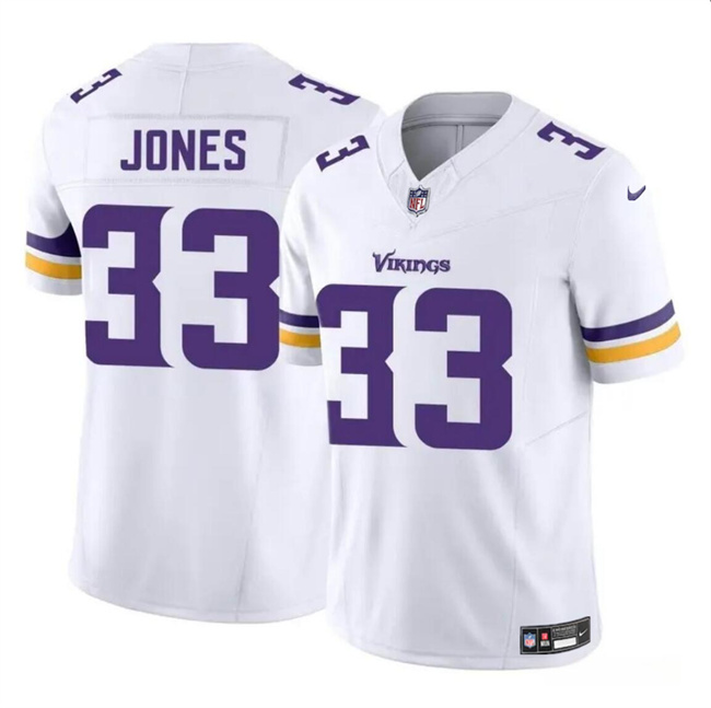 Personalized Men’s Minnesota Vikings #33 Aaron Jones White F.U.S.E. Untouchable Limited Stitched Jersey