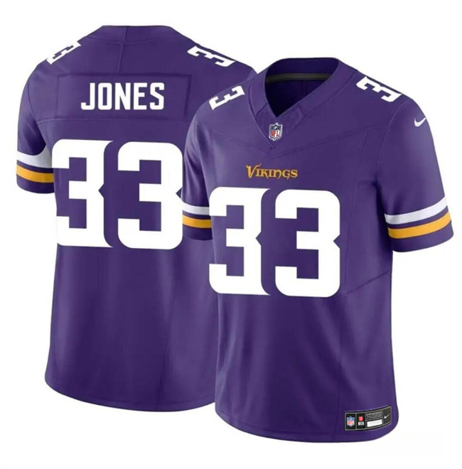 Personalized Men’s Minnesota Vikings #33 Aaron Jones Purple F.U.S.E. Untouchable Limited Stitched Jersey