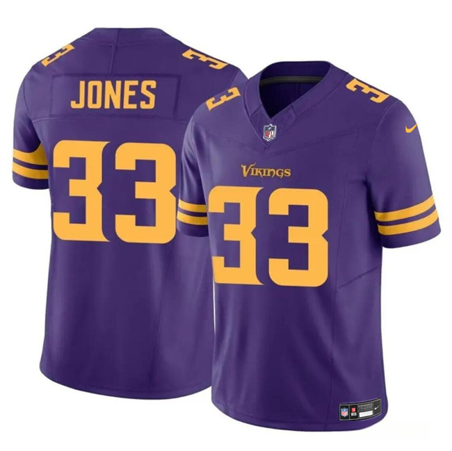 Personalized Men’s Minnesota Vikings #33 Aaron Jones Purple F.U.S.E. Color Rush Untouchable Limited Stitched Jersey