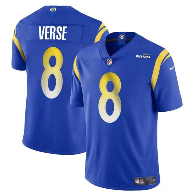 Personalized Men’s Los Angeles Rams #8 Jared Verse Blue 2024 Draft Untouchable Stitched Football Jersey