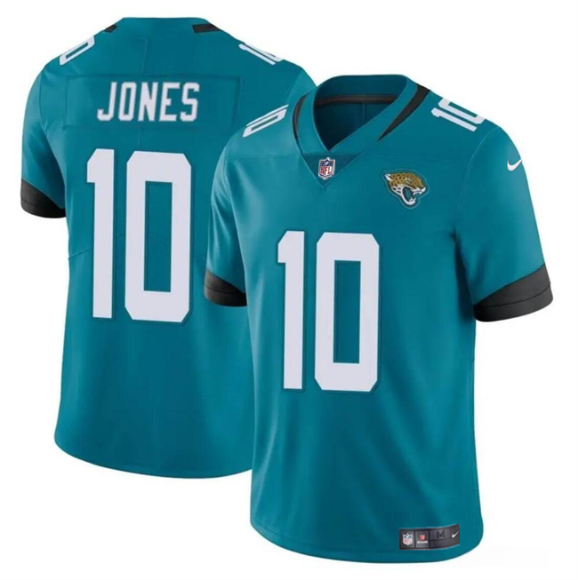 Personalized Men’s Jacksonville Jaguars #10 Mac Jones Teal Untouchable Limited Stitched Jersey