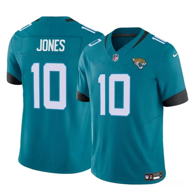 Personalized Men’s Jacksonville Jaguars #10 Mac Jones Teal 2023 F.U.S.E Untouchable Limited Stitched Jersey