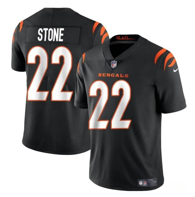 Personalized Men’s Cincinnati Bengals #22 Geno Stone BLack Untouchable Limited Stitched Jersey