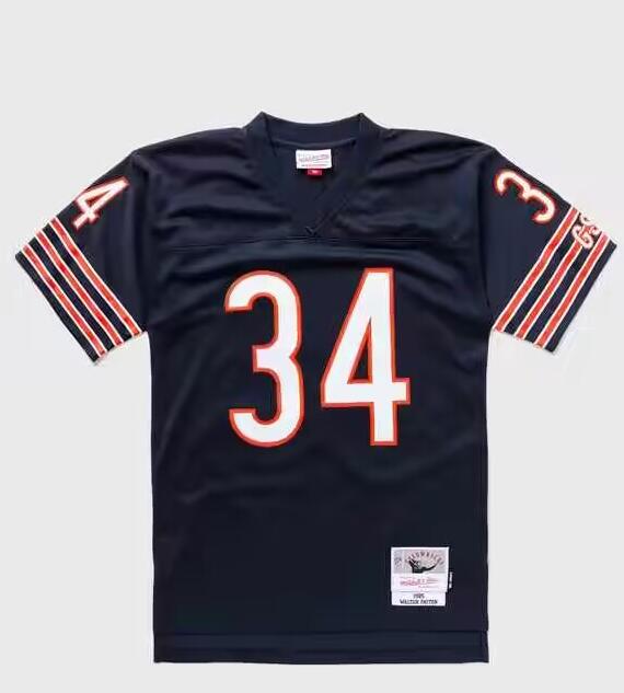Personalized Men’s Mitchell & Ness Walter Payton Navy Chicago Bears 1985 Authentic Throwback  Jerseys