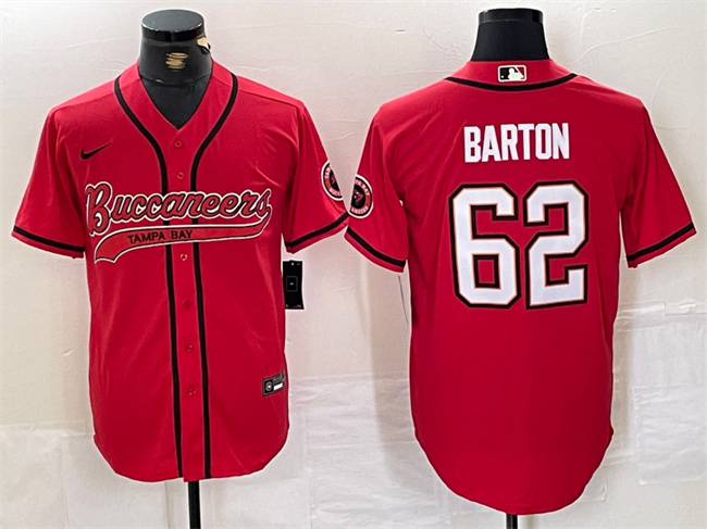 Personalized Men’s Tampa Bay Buccaneers #62 Graham Barton Red Cool Base Stitched Baseball Jersey