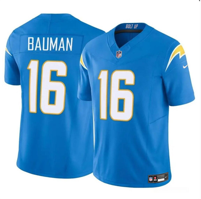 Personalized Men’s Los Angeles Chargers #16 Casey Bauman Blue 2024 F.U.S.E Limited Stitched Football Jersey