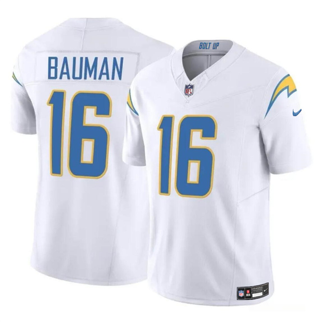 Personalized Men’s Los Angeles Chargers #16 Casey Bauman White 2024 F.U.S.E Limited Stitched Football Jersey