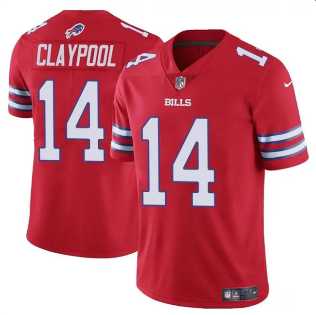 Personalized Men’s Buffalo Bills #14 Chase Claypool Red 2024 Untouchable Limited Stitched Football Jersey