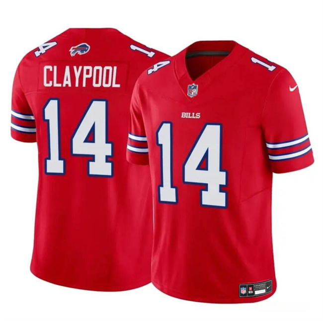 Personalized Men’s Buffalo Bills #14 Chase Claypool Red 2024 F.U.S.E. Untouchable Limited Stitched Football Jersey
