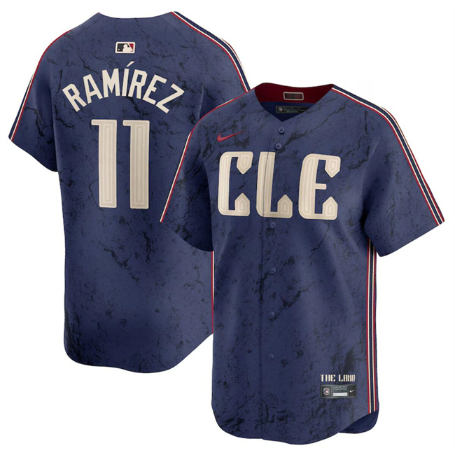 Personalized Men’s Cleveland Guardians Active Player Navy 2024 City Connect Limited Stitched Baseball Jersey