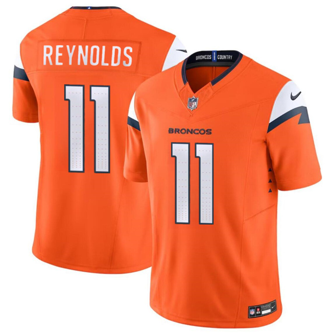 Personalized Youth Denver Broncos #11 Josh Reynolds Orange 2024 F.U.S.E Untouchable Limited Stitched Jersey