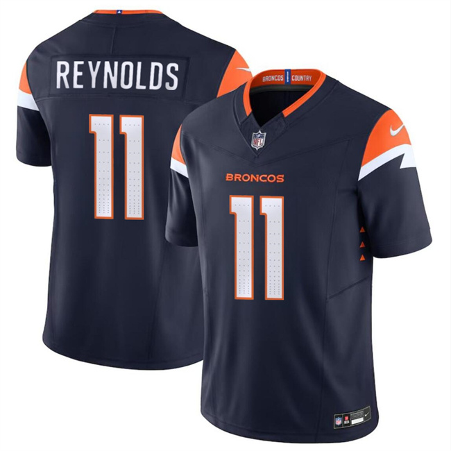 Personalized Men’s Denver Broncos #11 Josh Reynolds Navy 2024 F.U.S.E. Alternate Limited Stitched Football Jersey