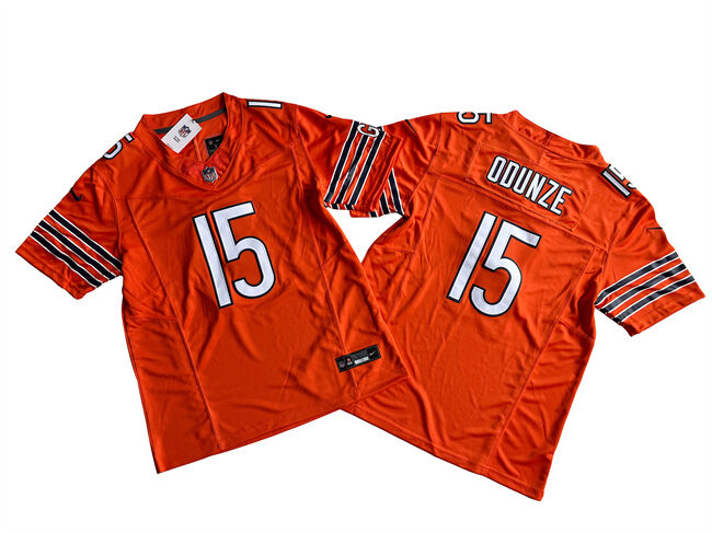 Personalized Men’s Chicago Bears #15 Rome Odunze Orange 2024 Draft F.U.S.E. Stitched Football Jersey