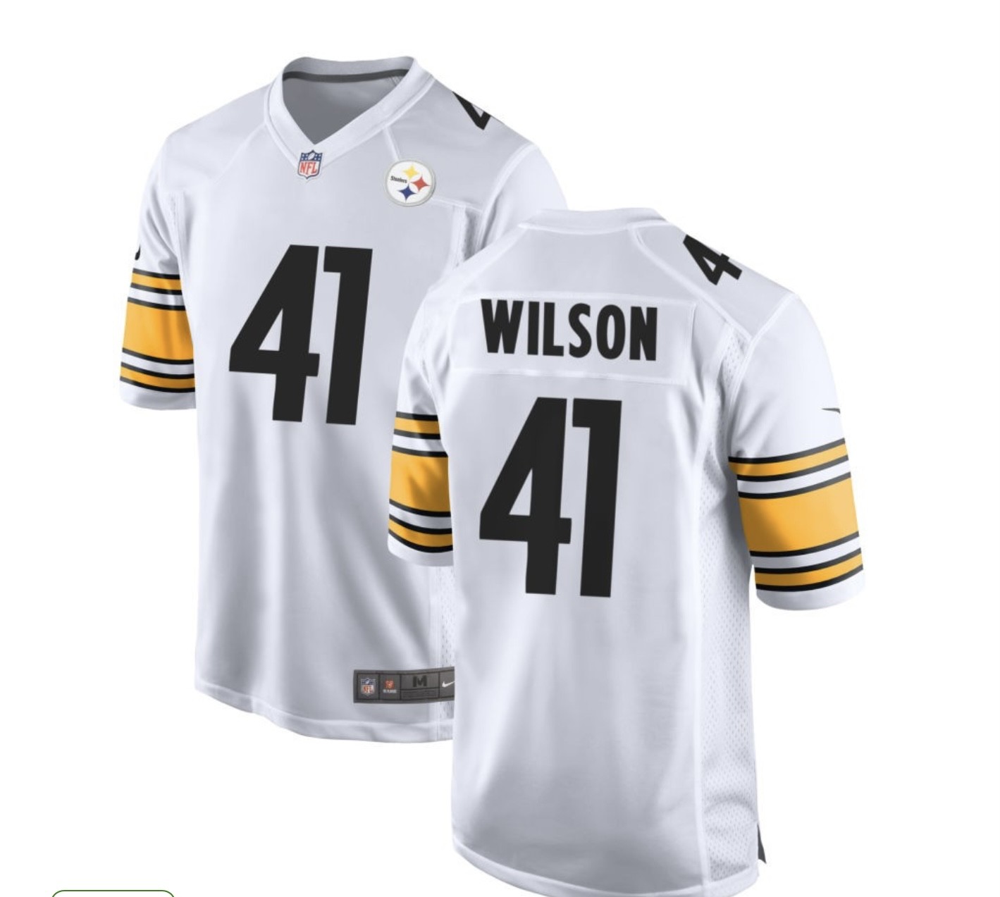 Personalized Men Steelers #41 Wilson Limited White Jerseys