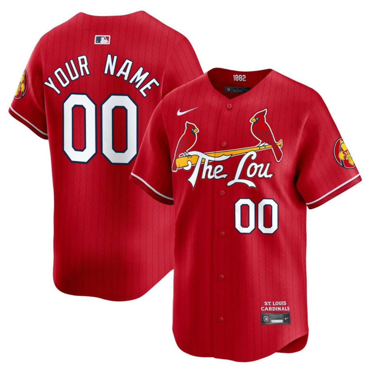 Personalized Men’s St. Louis Cardinals Active Player Red 2024 City Connect Limited Stitched Baseball Jersey