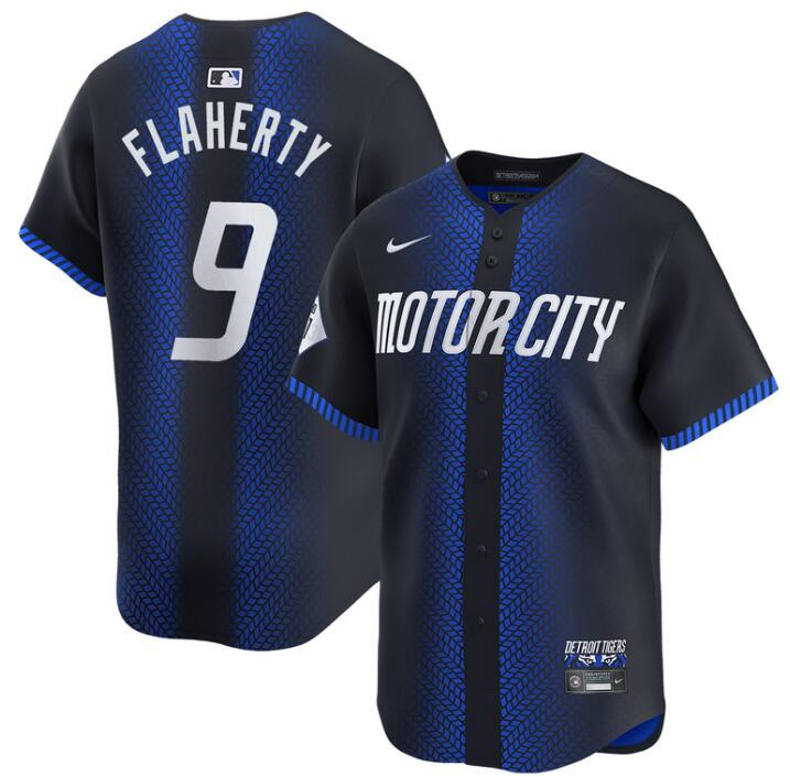 Personalized Men’s Detroit Tigers #9 Jack Flaherty 2024 Navy City Connect Cool Base Limited Stitched Jersey