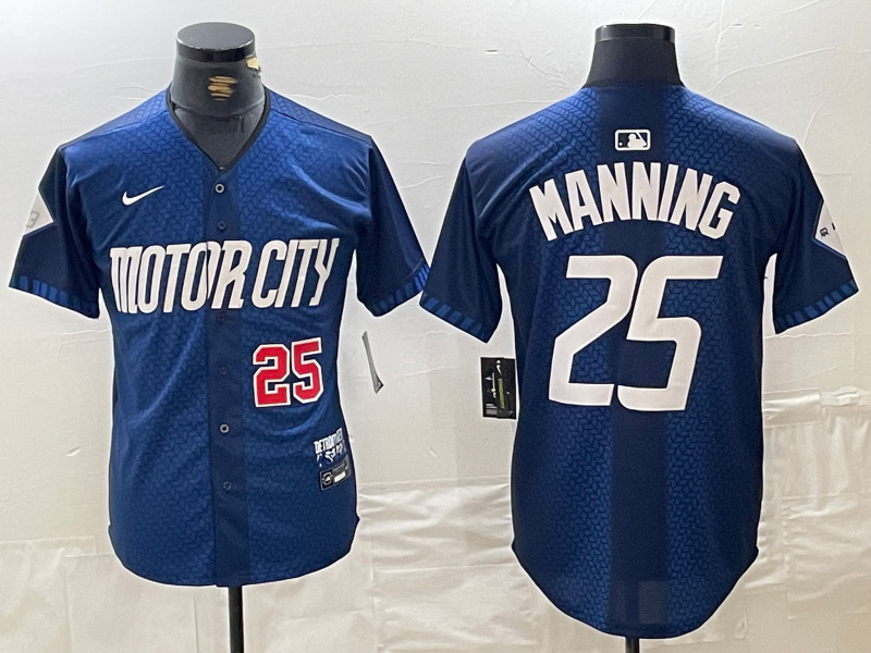 Personalized Men’s Detroit Tigers #25 Matt Manning 2024 Navy City Connect Cool Base Limited Stitched Jerseys