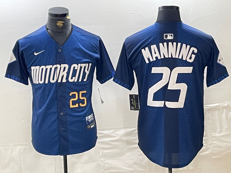 Personalized Men’s Detroit Tigers #25 Matt Manning 2024 Navy City Connect Cool Base Limited Stitched Jerseys
