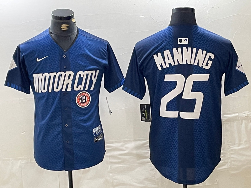 Personalized Men’s Detroit Tigers #25 Matt Manning 2024 Navy City Connect Cool Base Limited Stitched Jerseys