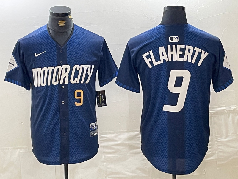 Personalized Men’s Detroit Tigers #9 Jack Flaherty 2024 Navy City Connect Cool Base Limited Stitched Jerseys