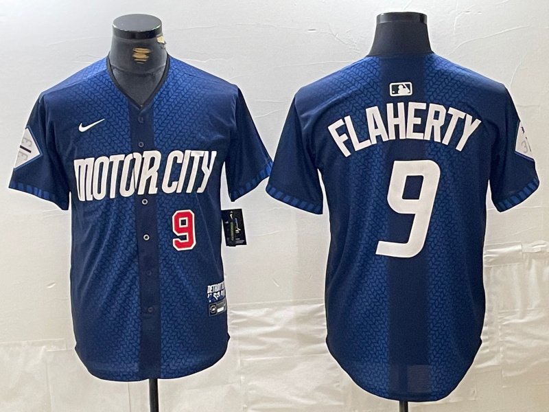 Personalized Men’s Detroit Tigers #9 Jack Flaherty 2024 Navy City Connect Cool Base Limited Stitched Jerseys