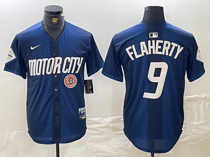 Personalized Men’s Detroit Tigers #9 Jack Flaherty 2024 Navy City Connect Cool Base Limited Stitched Jerseys