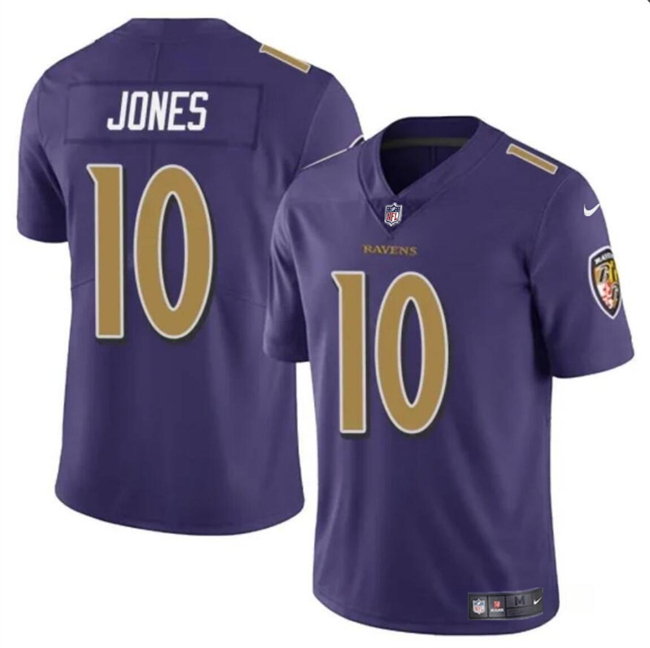 Personalized Youth Baltimore Ravens #10 Emory Jones Purple Limited Football Jersey