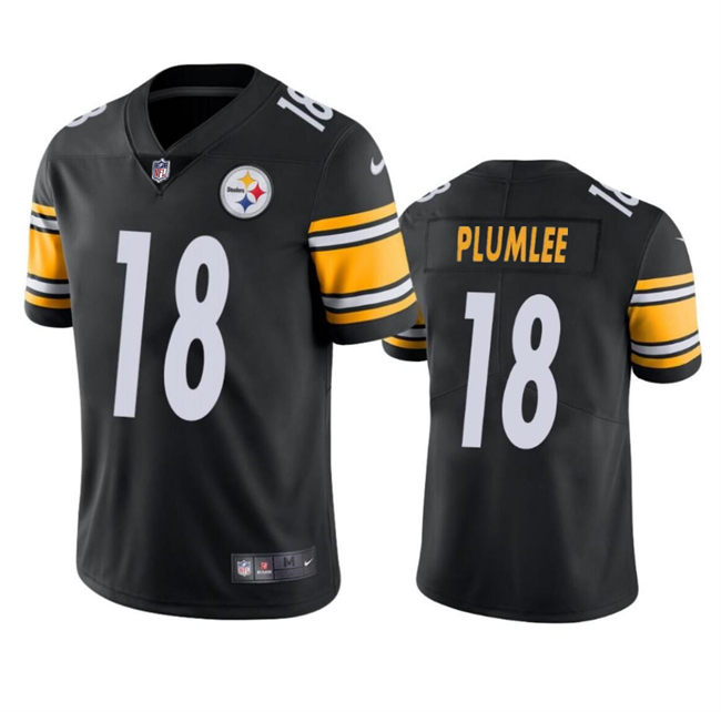 Personalized Men’s Pittsburgh Steelers #18 John Rhys Plumlee Black Untouchable Limited Stitched Jersey