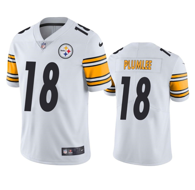 Personalized Men’s Pittsburgh Steelers #18 John Rhys Plumlee White Untouchable Limited Stitched Jersey