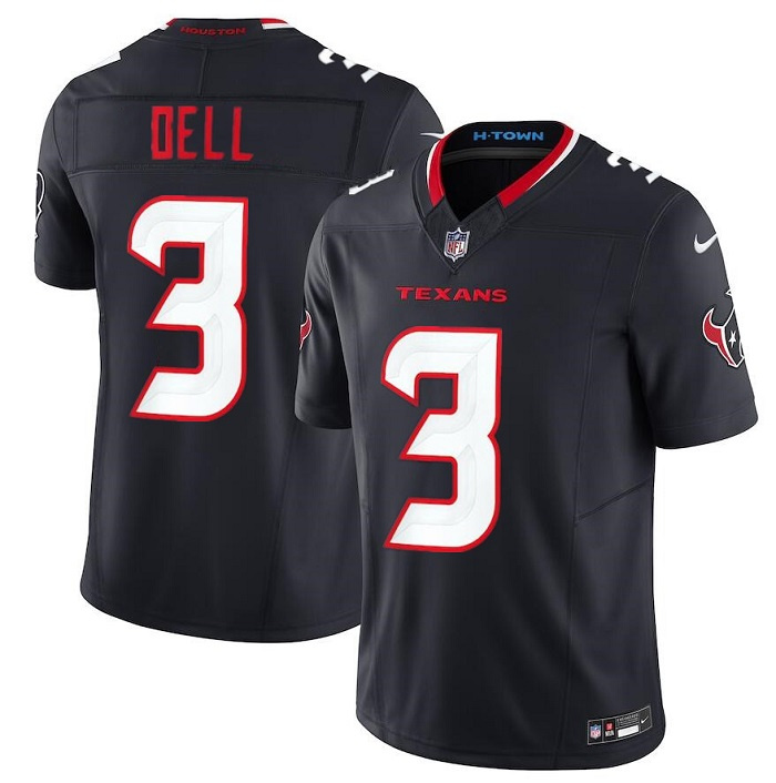Personalized Men’s Houston Texans #3 Tank Dell Navy 2024 F.U.S.E. Limited Stitched Jersey