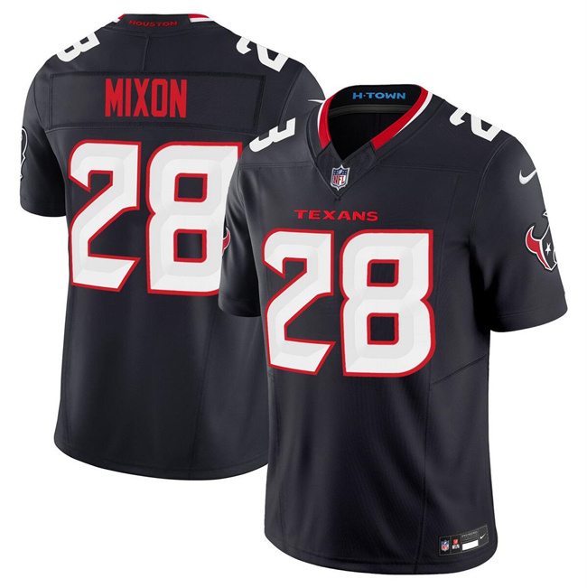 Personalized Men’s Houston Texans #28 Joe Mixon Navy 2024 F.U.S.E. Limited Stitched Jersey