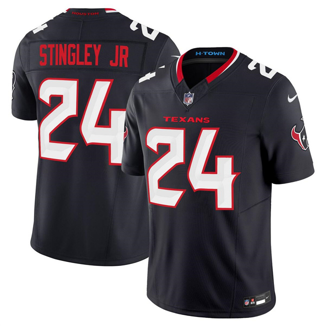 Personalized Men’s Houston Texans #24 Derek Stingley Jr. Navy 2024 F.U.S.E. Limited Stitched Jersey