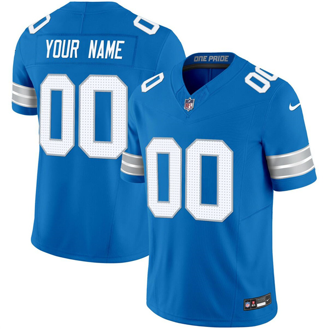 Personalized Men’s Detroit Lions Active Player Blue 2024 F.U.S.E. Limited Stitched Jersey