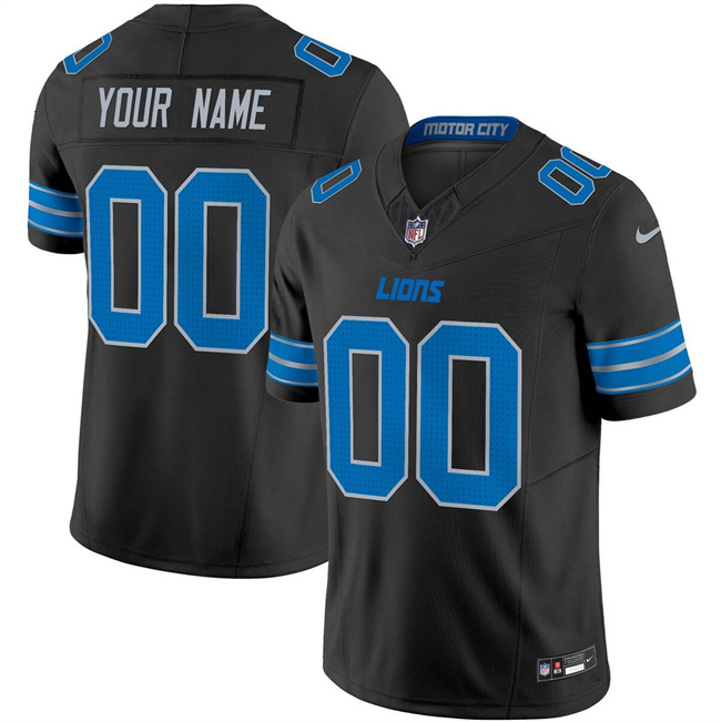 Personalized Men’s Detroit Lions Active Player Black 2024 F.U.S.E. 2nd Alternate Limited Stitched Jersey