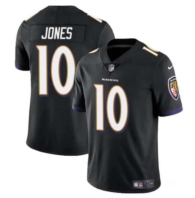 Personalized Men’s Baltimore Ravens #10 Emory Jones Black Limited Football Jersey