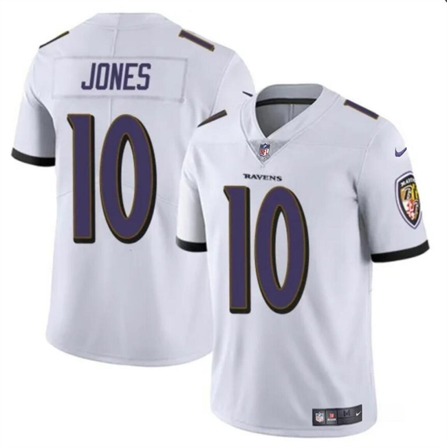 Personalized Men’s Baltimore Ravens #10 Emory Jones White Limited Football Jersey