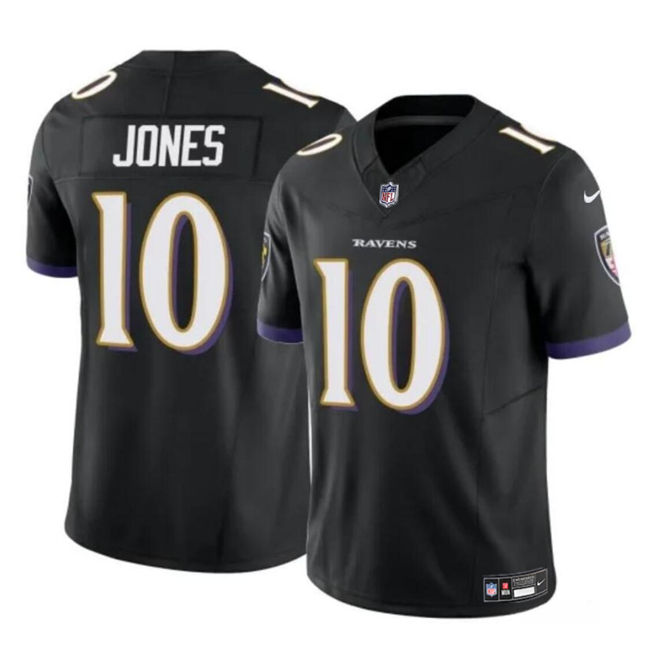 Personalized Men’s Baltimore Ravens #10 Emory Jones Black 2023 F.U.S.E Limited Football Jersey