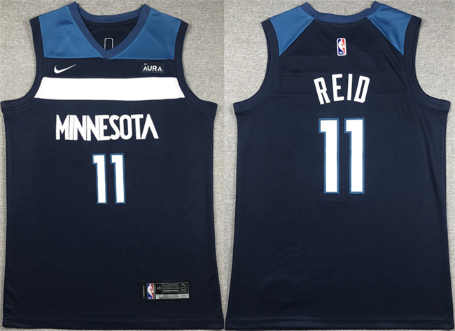 Personalized Men’s Minnesota Timberwolves #11 Naz Reid Navy Icon Edition Stitched Jersey