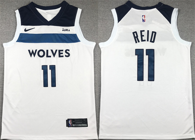 Personalized Men’s Minnesota Timberwolves #11 Naz Reid White Association Edition Stitched Jersey
