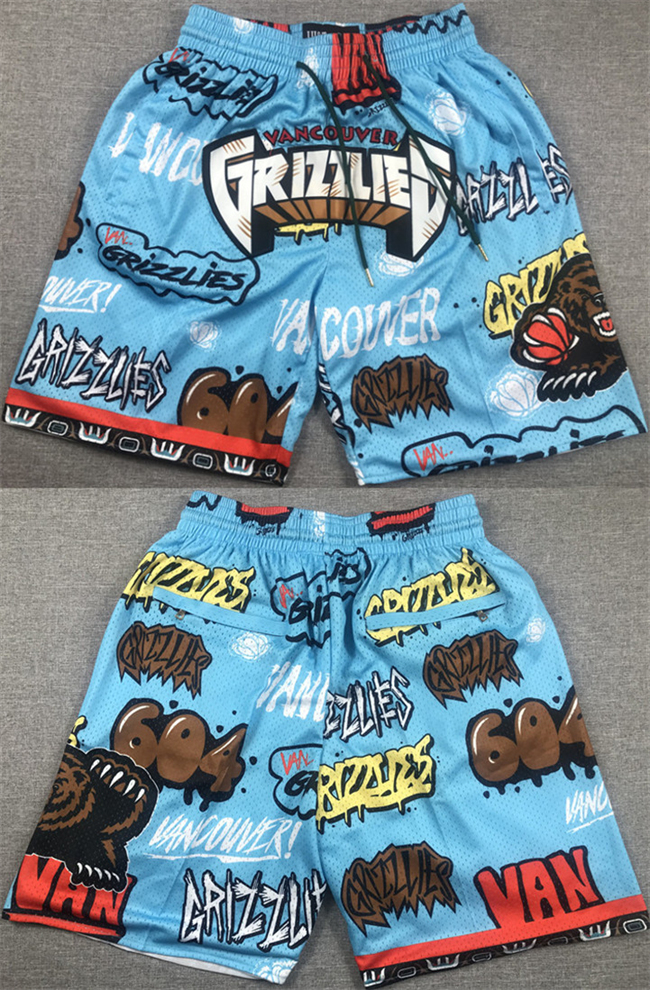 Personalized Men’s Memphis Grizzlies Blue City Edition Shorts (Run Small)