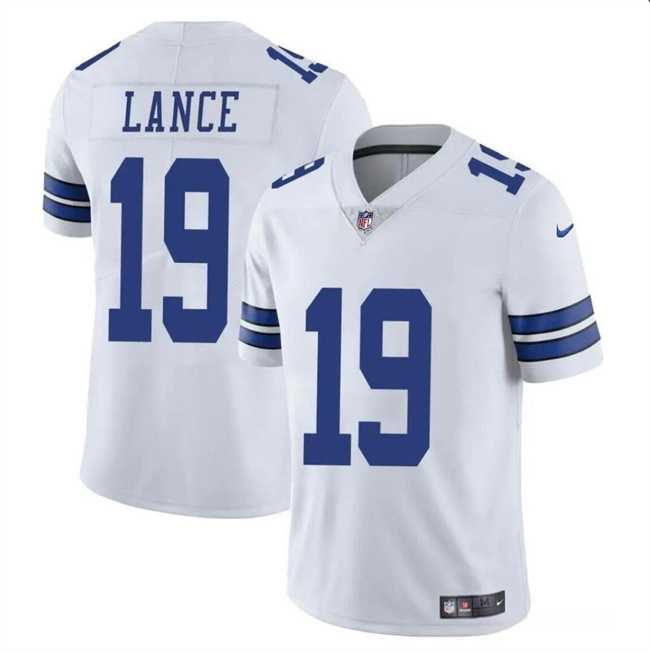 Personalized Men’s Dallas Cowboys #19 Trey Lance White Untouchable Limited Stitched Football Jersey