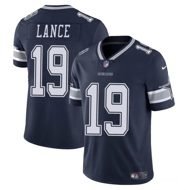 Personalized Youth Dallas Cowboys #19 Trey Lance Navy Untouchable Limited Stitched Football Jersey