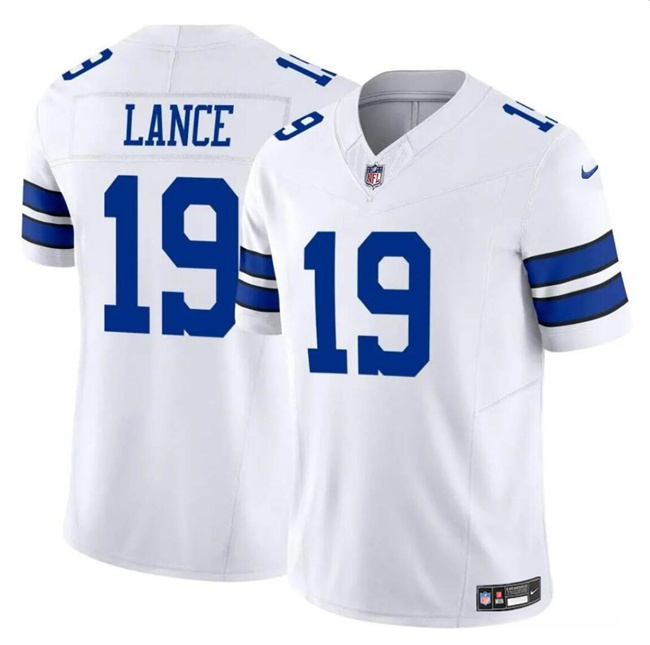 Personalized Youth Dallas Cowboys #19 Trey Lance White 2023 F.U.S.E Untouchable Limited Stitched Football Jerseys