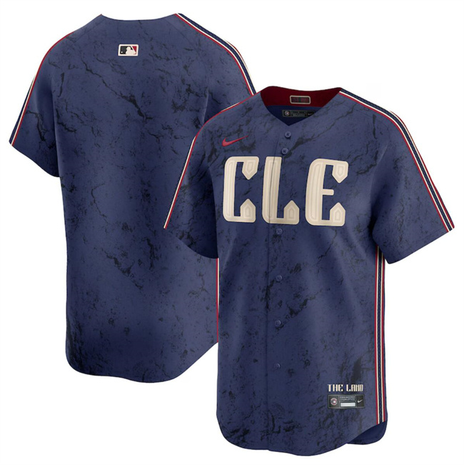 Personalized Youth Cleveland Guardians Blank Navy 2024 City Connect Limited Stitched Baseball Jersey
